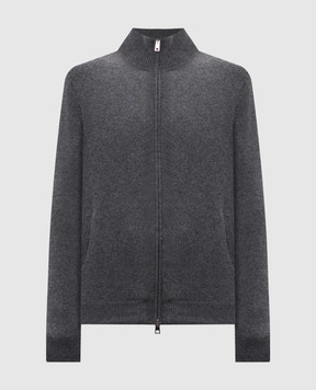 Cashmere&Whiskey Gray cashmere cardigan MU7931307341PF