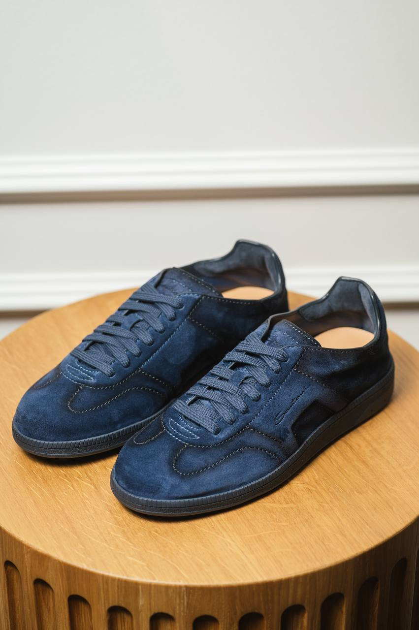 

DBS Oly blue suede sneakers Santoni