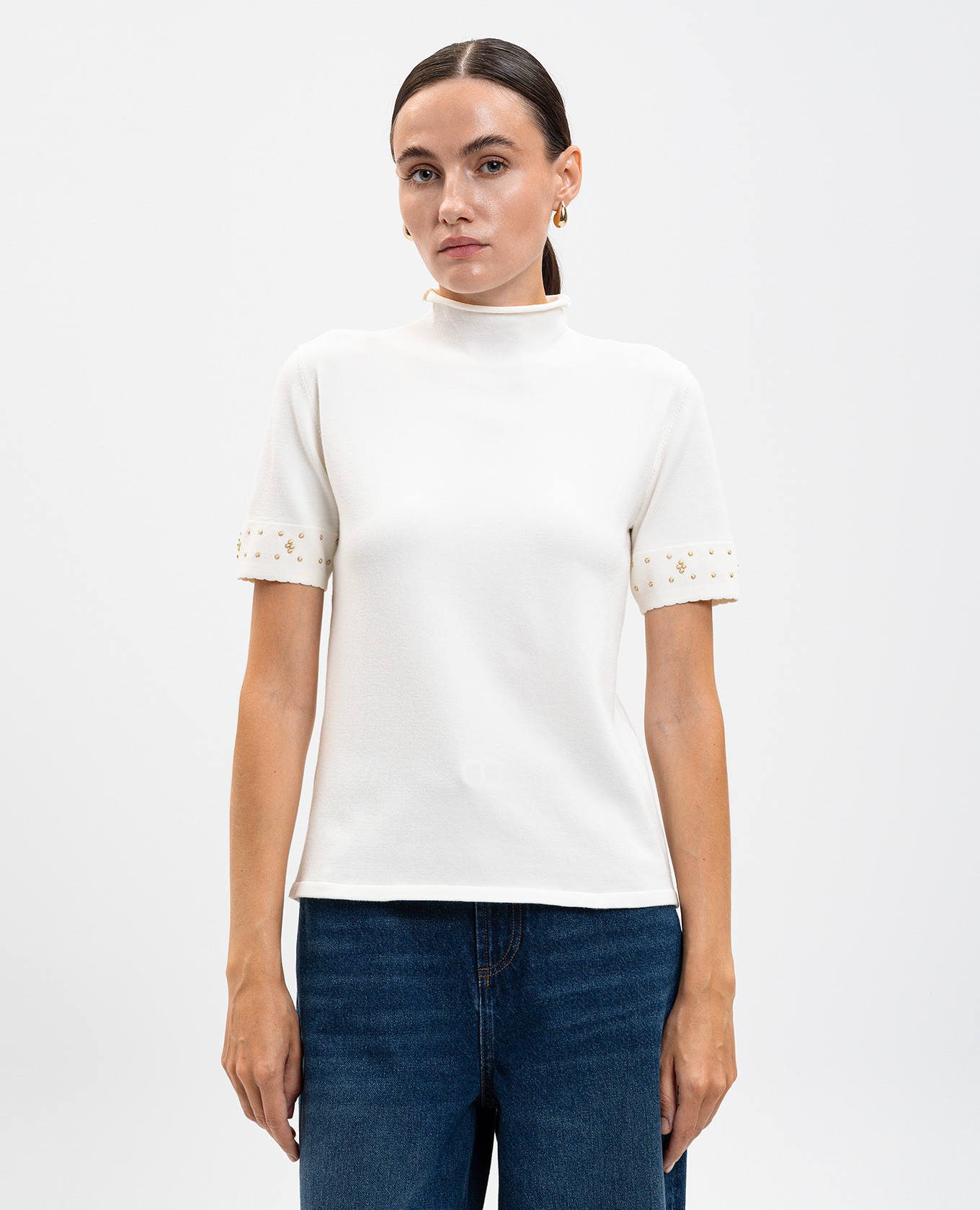 

White top with crystals Twinset