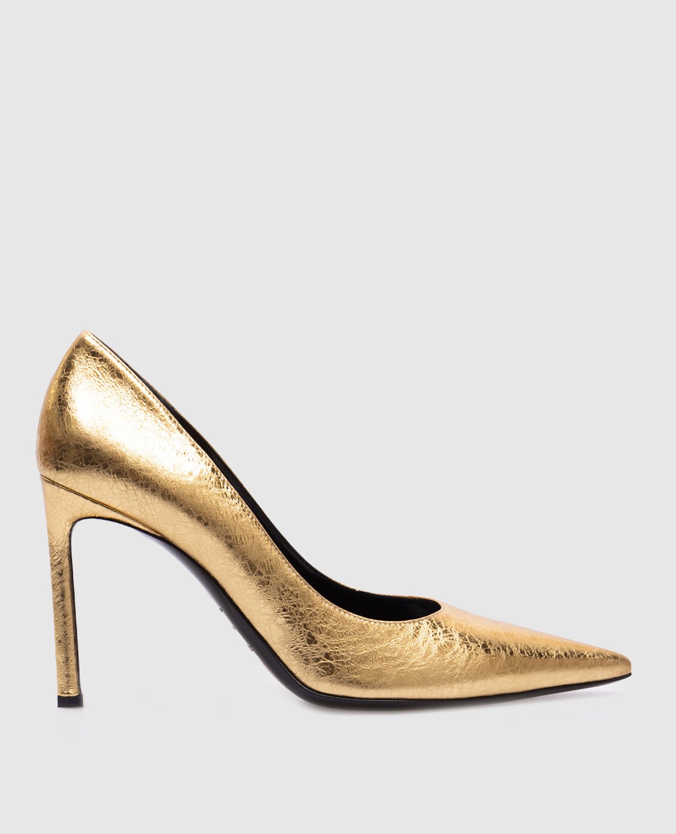 Golden leather shoes sergio rossi