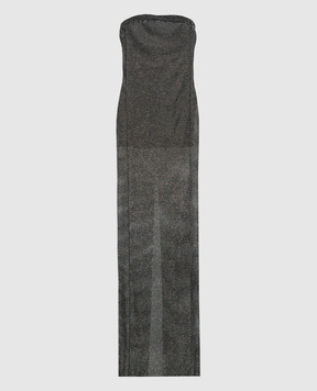 Santa Brands Black maxi dress with crystals MAXIDRESSWITHOPENSHOUL