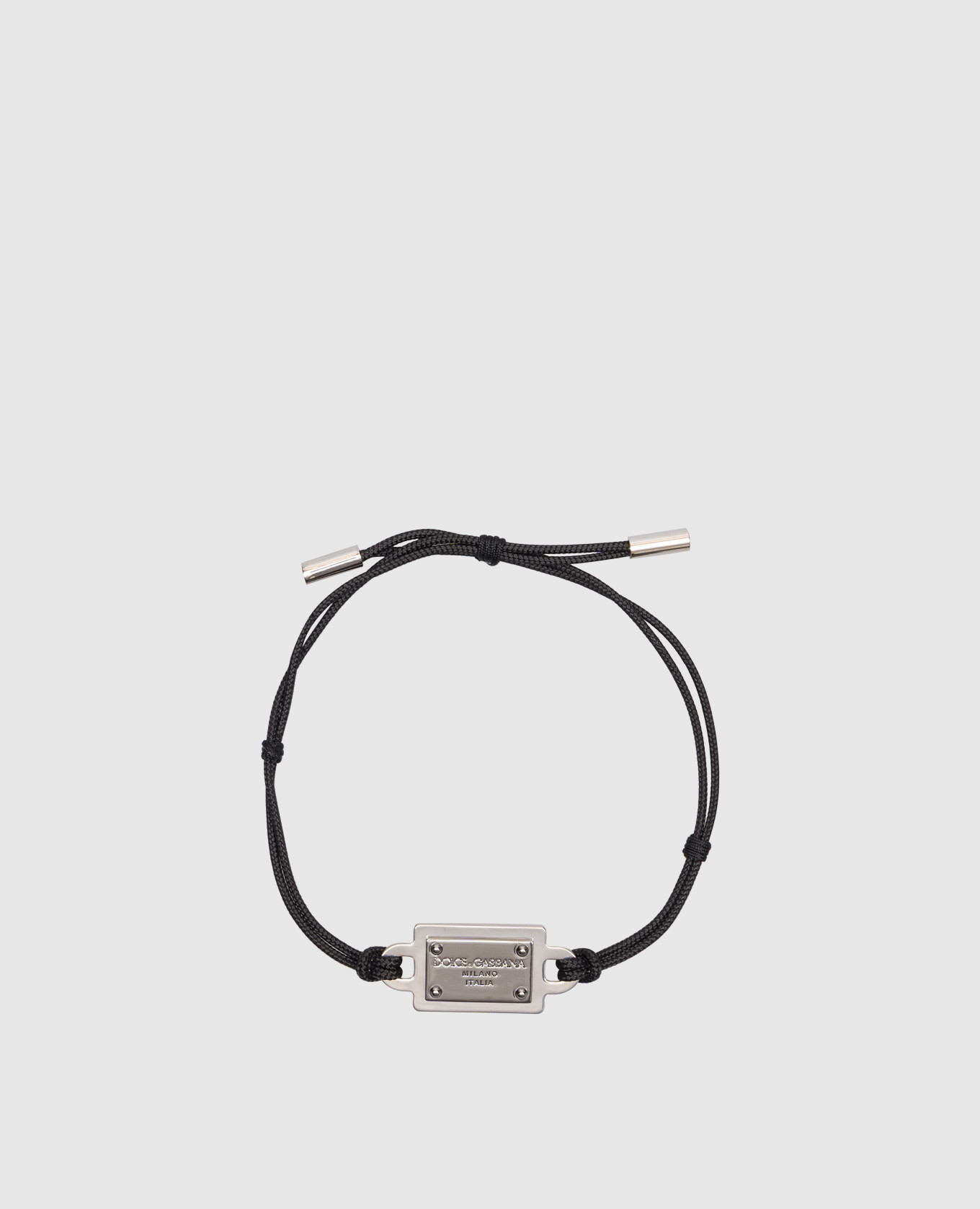 

Black cord bracelet with metal logo Dolce&Gabbana