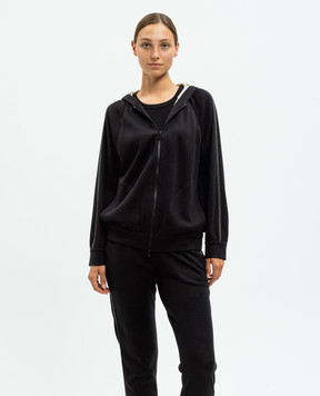 Brunello Cucinelli Black sports jacket with monil chain MP828SM606