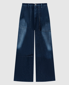 Y`S Yamamoto Blue jeans with a print from Spotted Horse Craft YSP99005