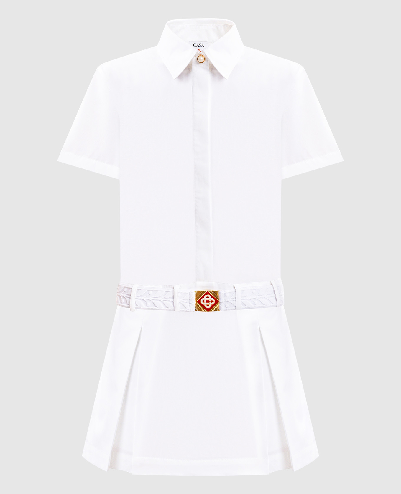 

White shirt dress with belt Casablanca