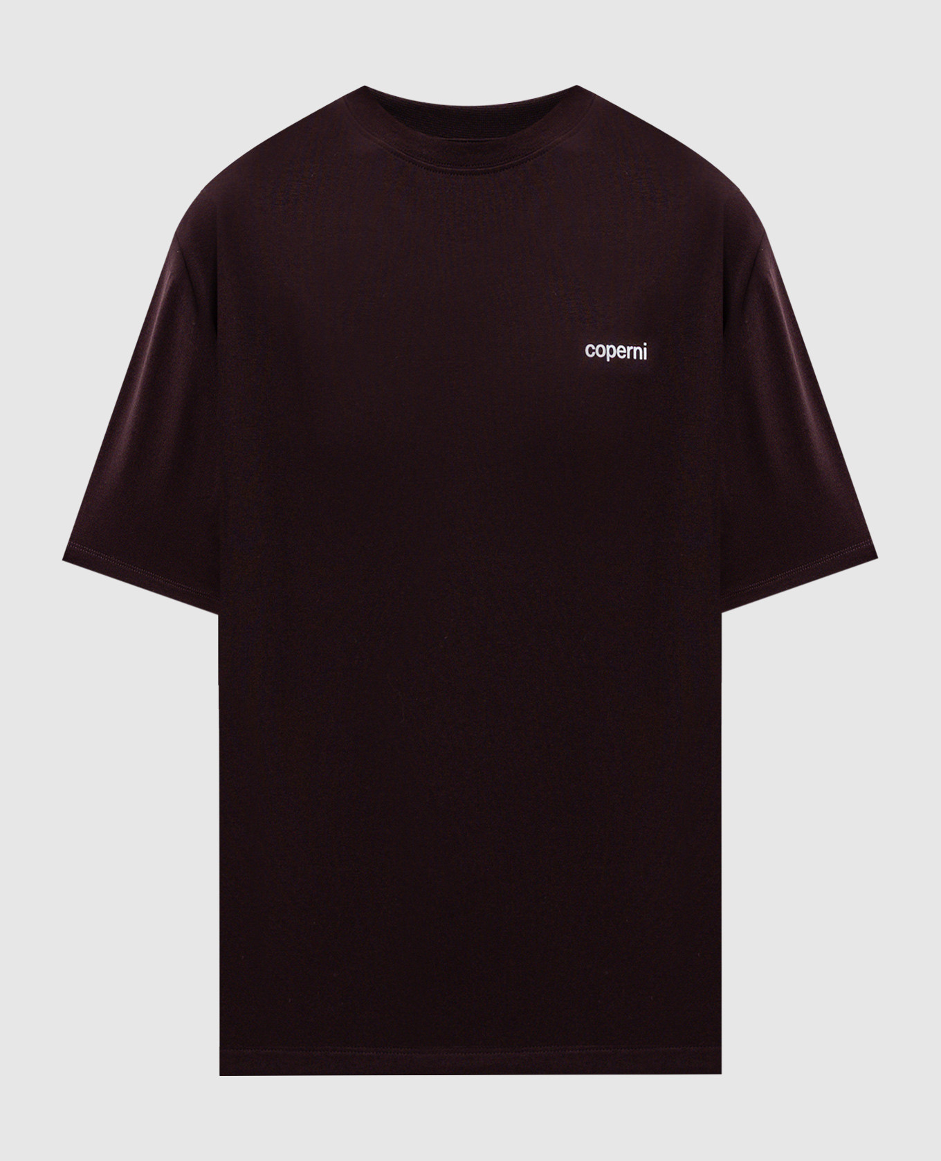 Brown t-shirt with logo coperni