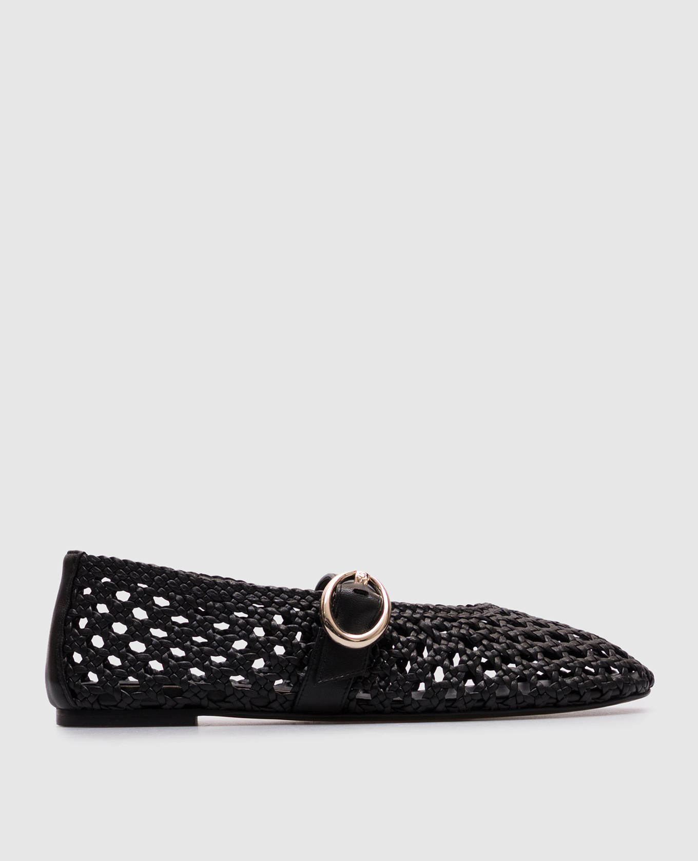 

Thea Mary Jane black leather ballet flats Stuart Weitzman