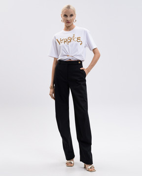 Versace Black pants with Medusa emblem 10201281A14794