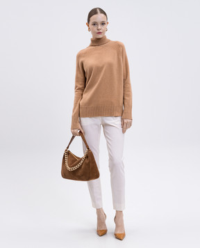 Twinset Brown wool and cashmere sweater with lurex 252TP3582