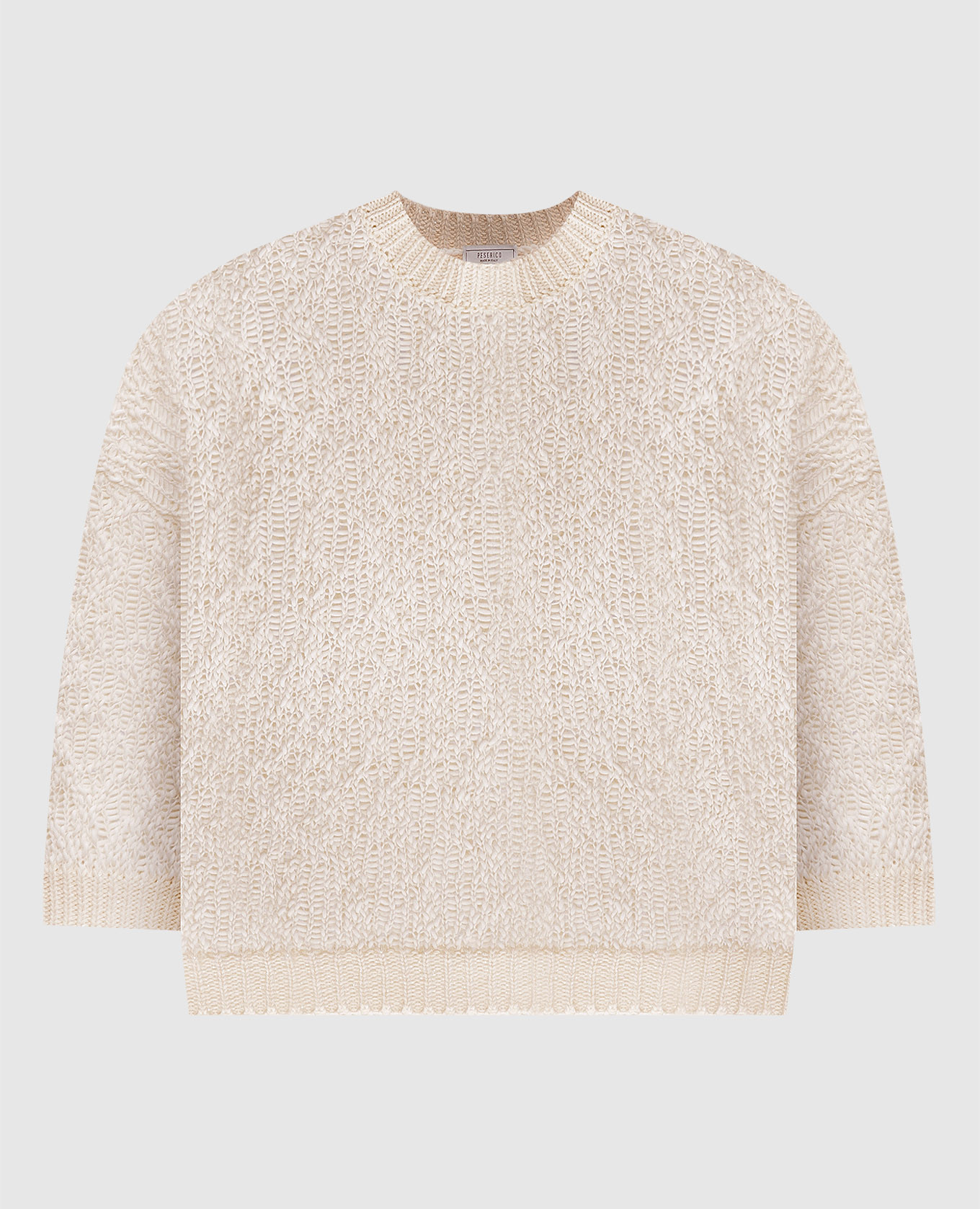 

Beige sweater with openwork pattern Peserico