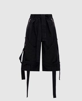 The Attico Black Bermuda shorts with logo 250WCQ00010DDD088AA