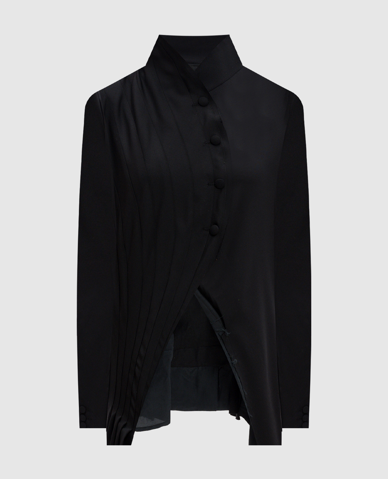 

Black jacket of asymmetrical cut made of wool Marc Le Bihan