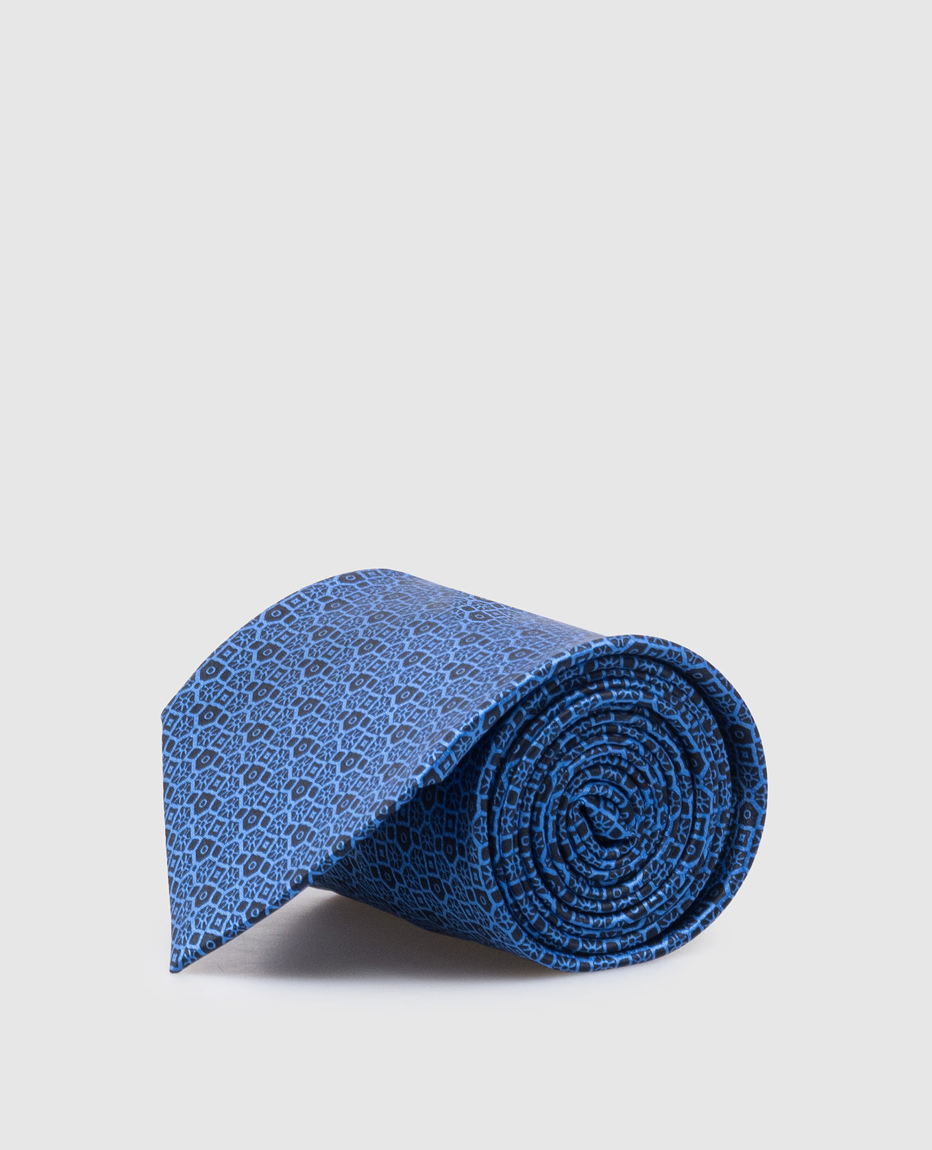 

Blue tie made of silk in an abstract pattern with crystals Stefano Ricci
