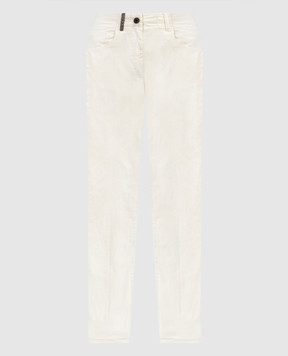 Peserico Yellow pants with a logo P04977T302481