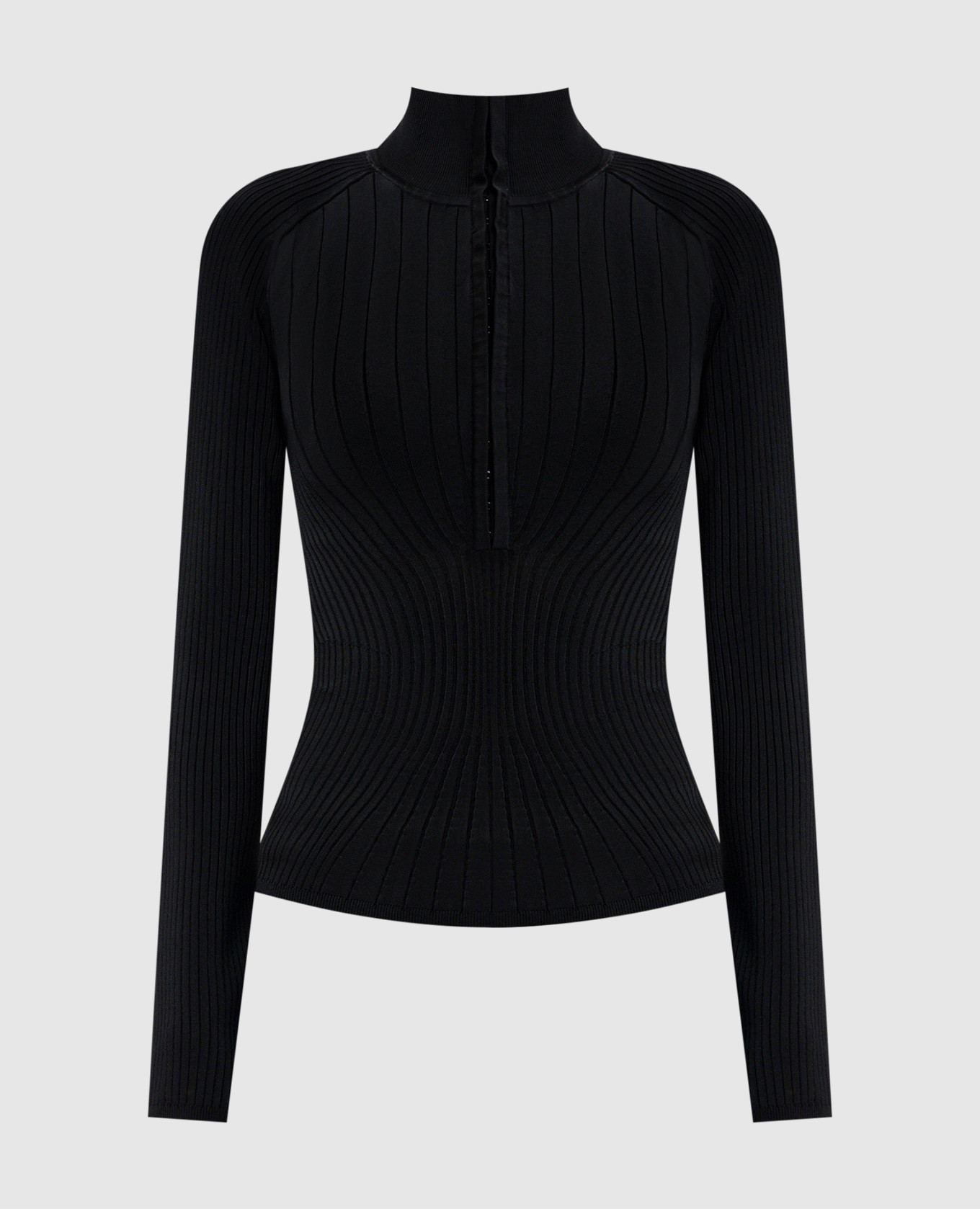 Black ribbed top Thierry Mugler