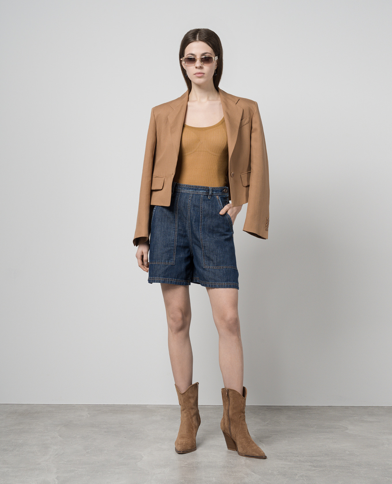 

BASTIA brown top with a silk stripe Max Mara