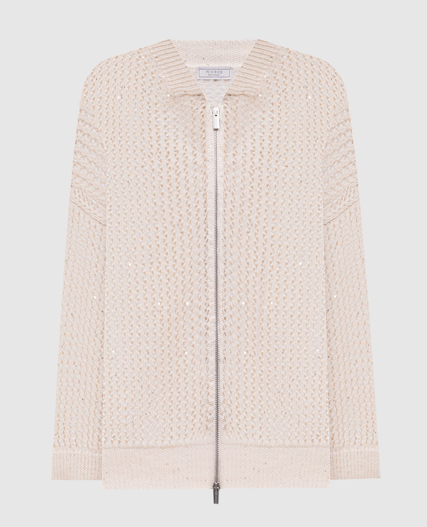 

Beige openwork cardigan with sequins Peserico