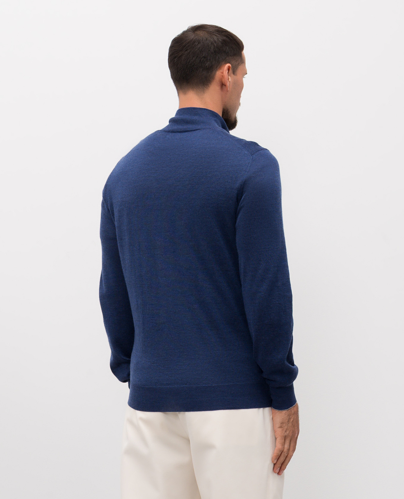 Blue cashmere, silk and linen jumper Brunello Cucinelli 4