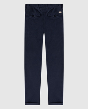 Officina 36 Blue pants with logo patch 0292408504
