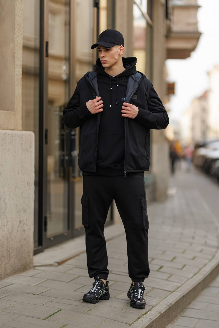 

Black hoodie with logo embroidery Balmain