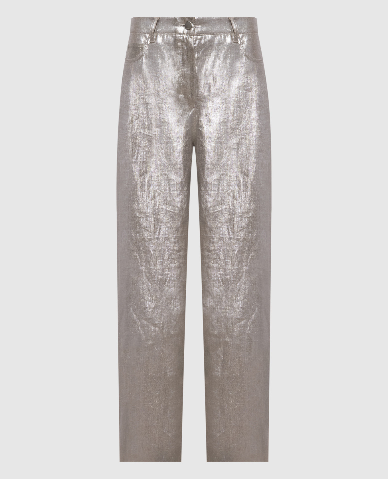 

Silver MALIKA linen pants Max Mara