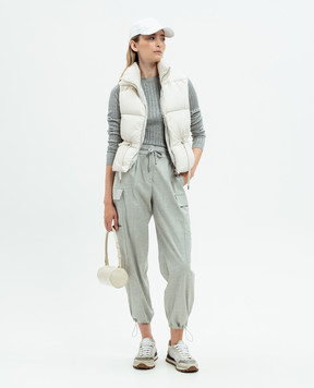 Peserico Gray cargo pants with wool A0469606461