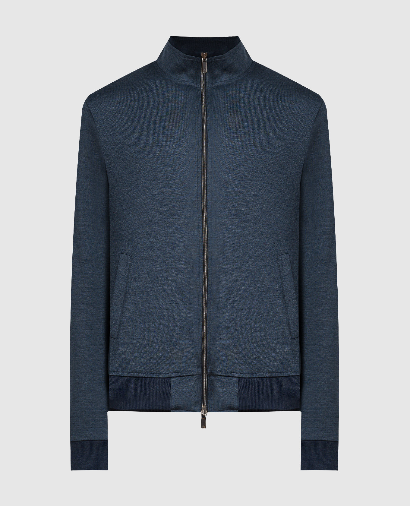 Blue sports jacket with silk capobianco