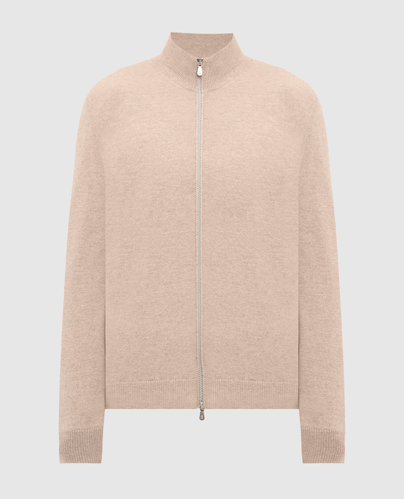 

Beige melange cashmere cardigan Brunello Cucinelli