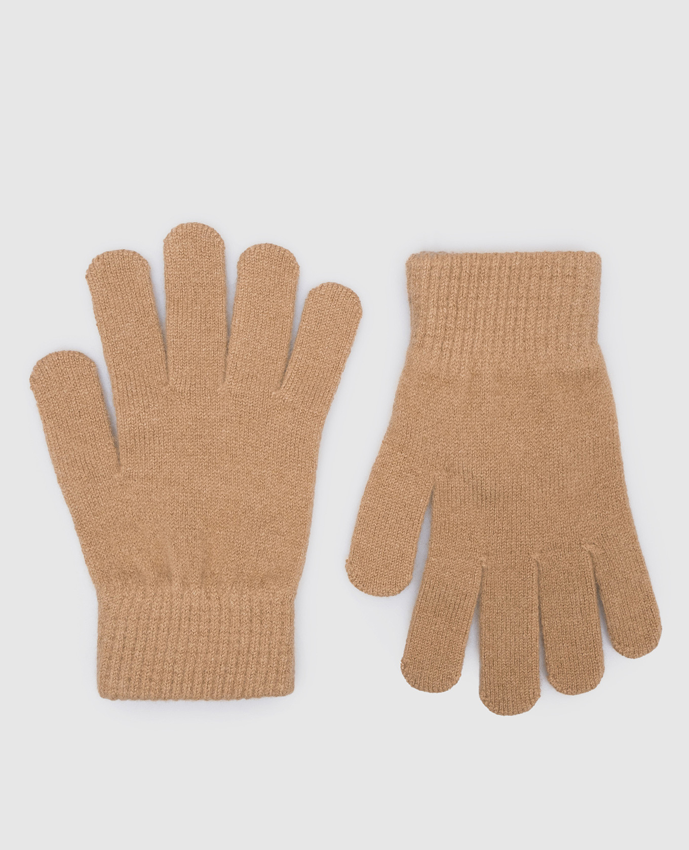 Children's brown cashmere gloves yves salomon enfant