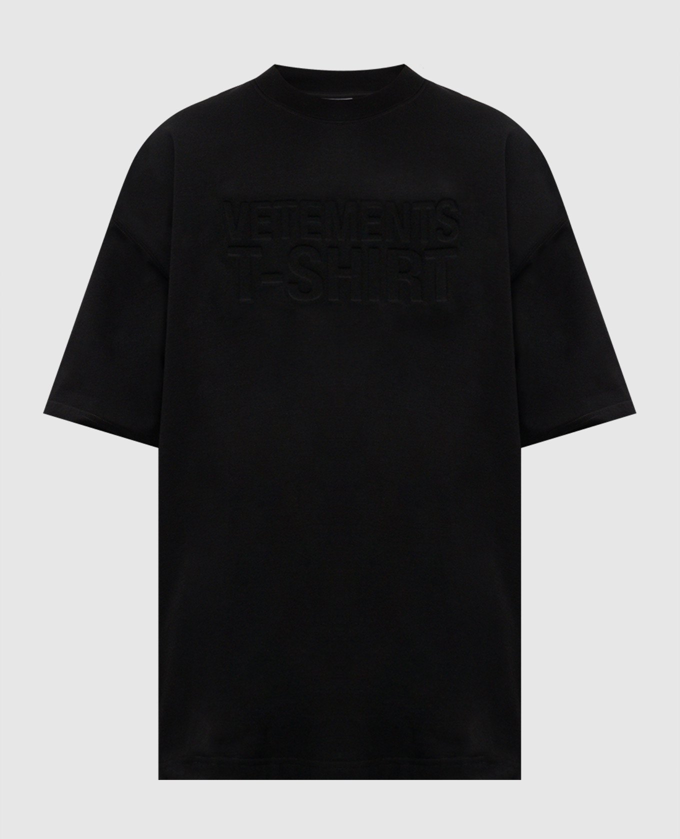 

Black t-shirt with textured logo Vetements