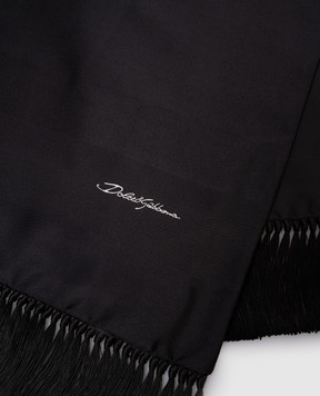 Dolce&Gabbana Black silk scarf GQ386EG0UB6