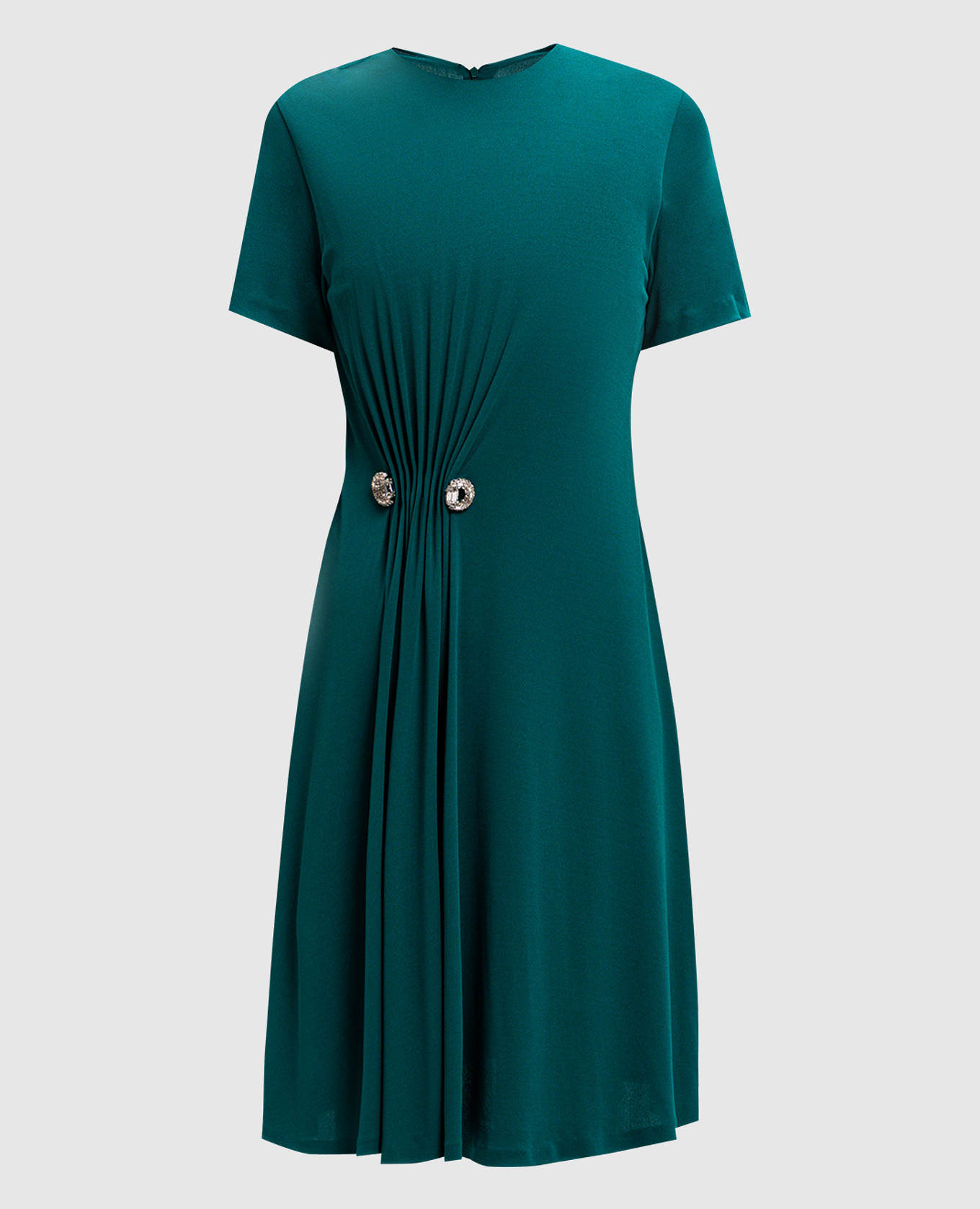 

Green dress with drape and crystals Gucci, Зеленый