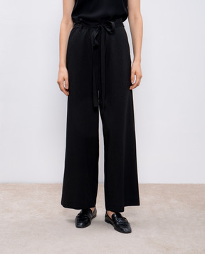 Toteme Black pants with linen 243WRB0201FB0193