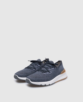 Brunello Cucinelli Blue sneakers with logo MZUKISO250