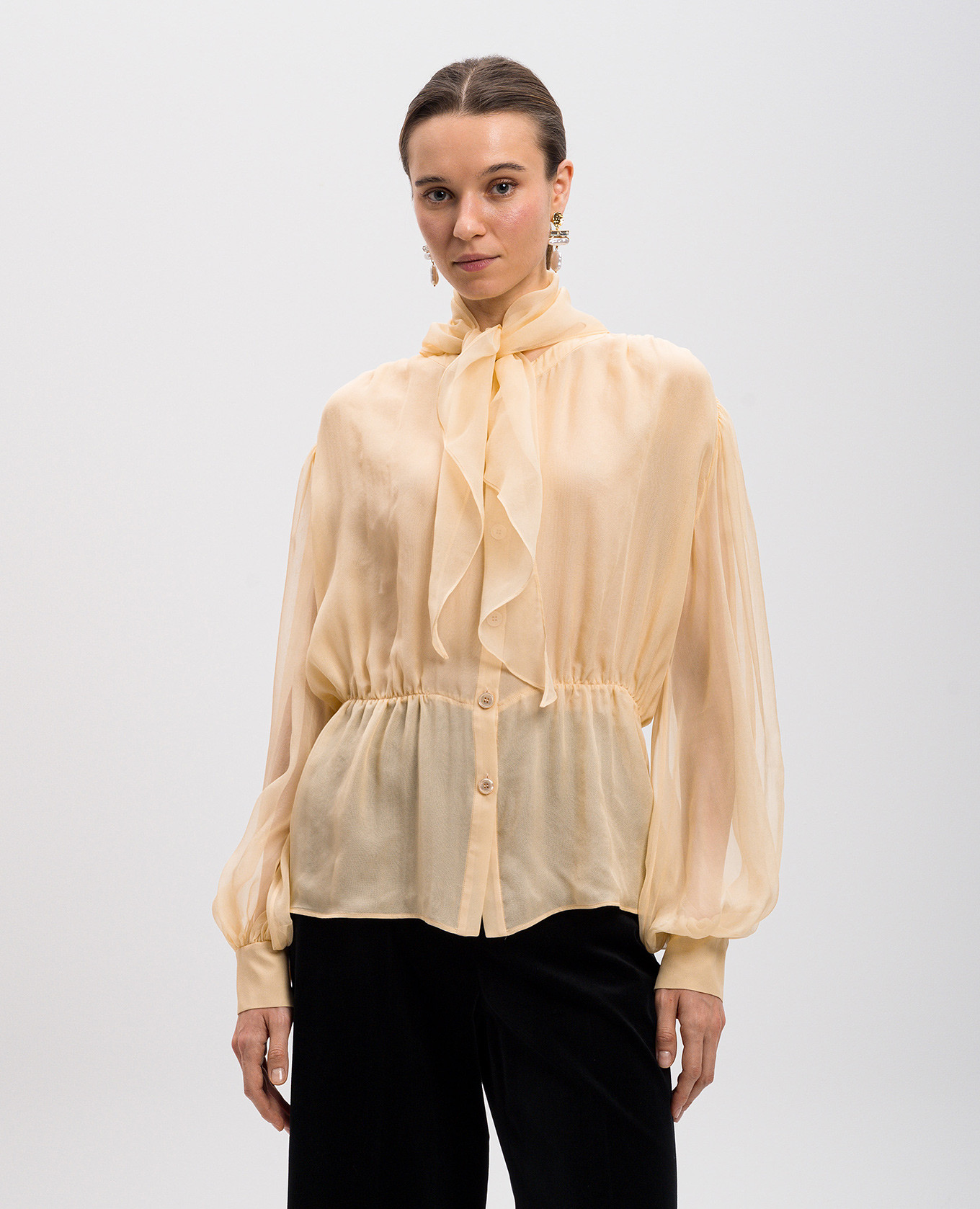 

Yellow silk blouse Valentino