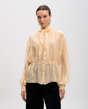 Valentino Yellow silk blouse 6B3AB7C62UP