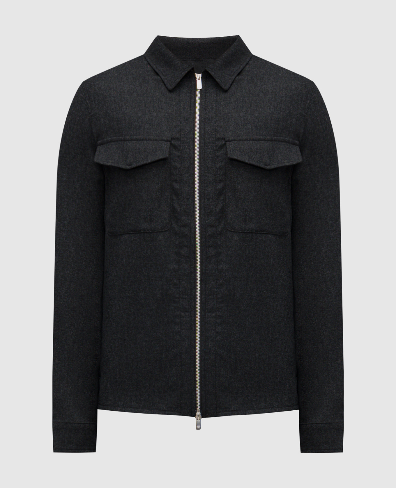Gray wool and cashmere shirt Marco Pescarolo
