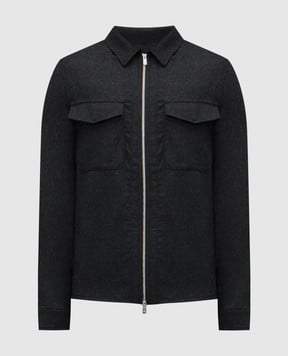 Marco Pescarolo Gray wool and cashmere shirt URUS5229