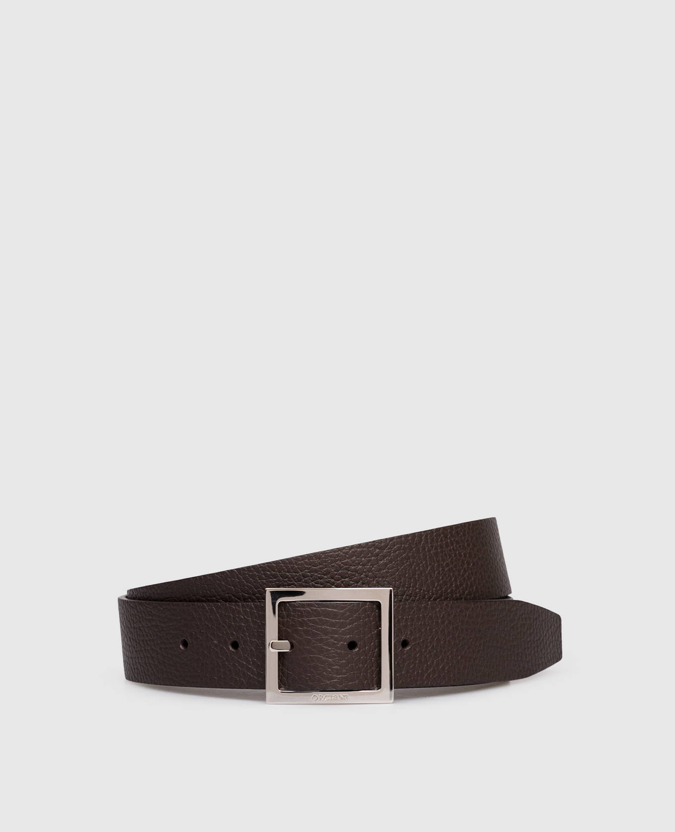 

Reversible leather belt with logo engraving Orciani, White
