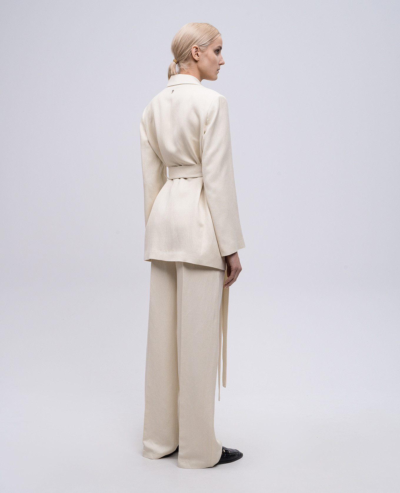 Beige jacket with linen Dondup 5