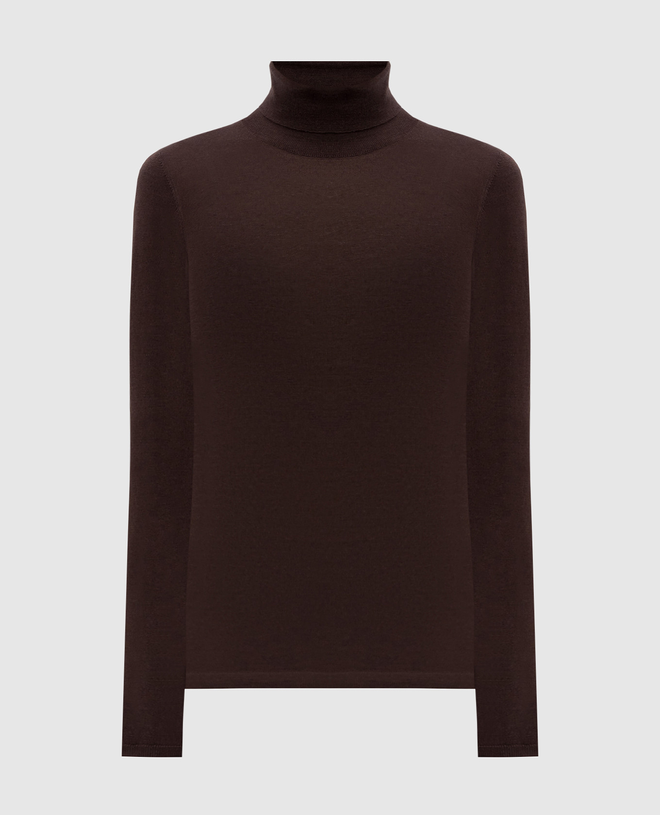 Brown cashmere and silk turtleneck Brunello Cucinelli