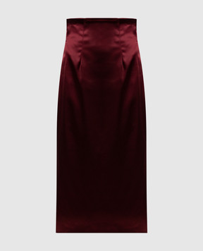 Dolce&Gabbana Burgundy high-waisted skirt F4C6STFURAD