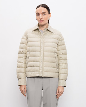 Peserico Green down jacket with monil chain A2409406957