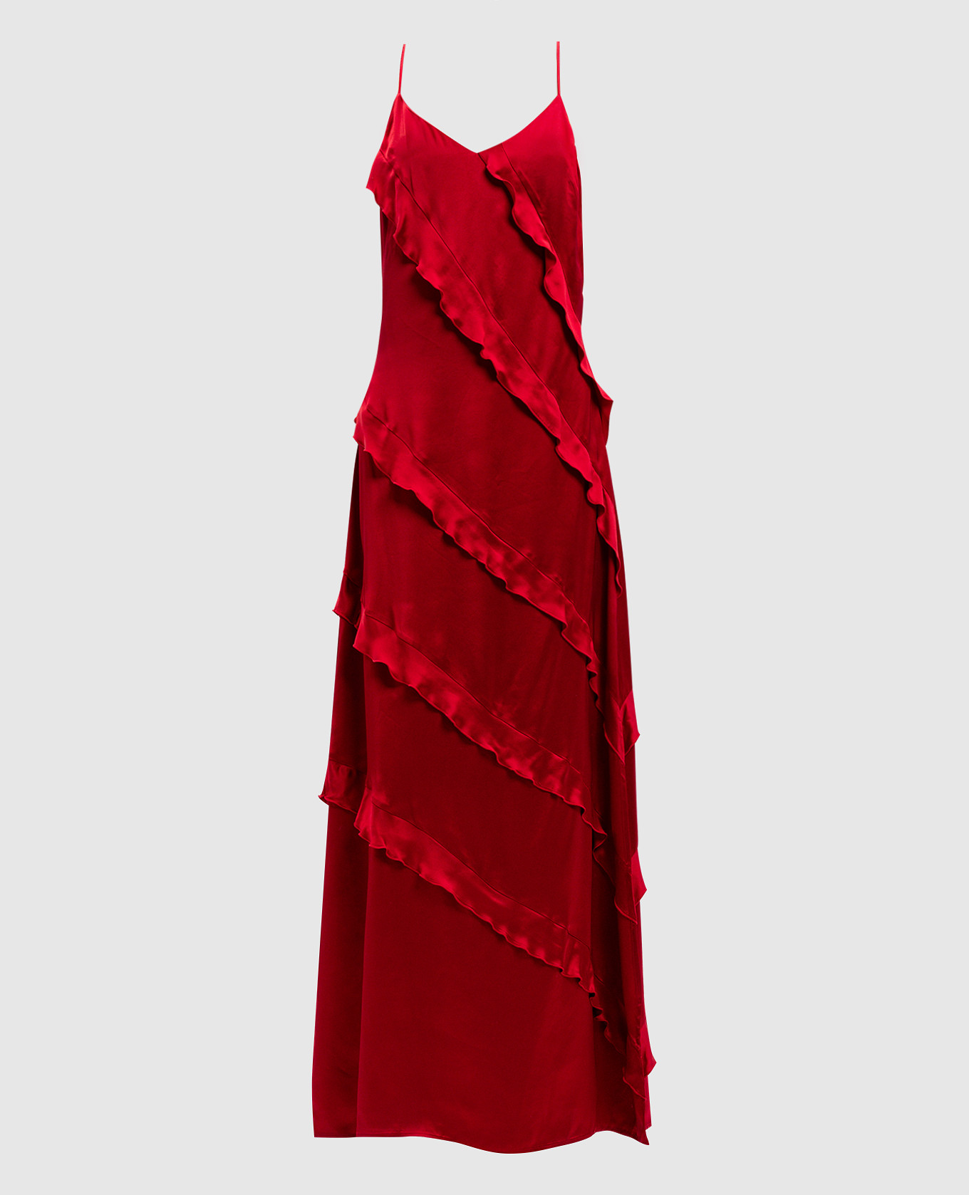 

Red maxi dress with frills Twinset