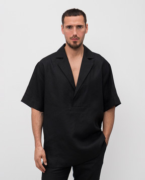 Dolce&Gabbana Black linen shirt G5NI0TFU4JB