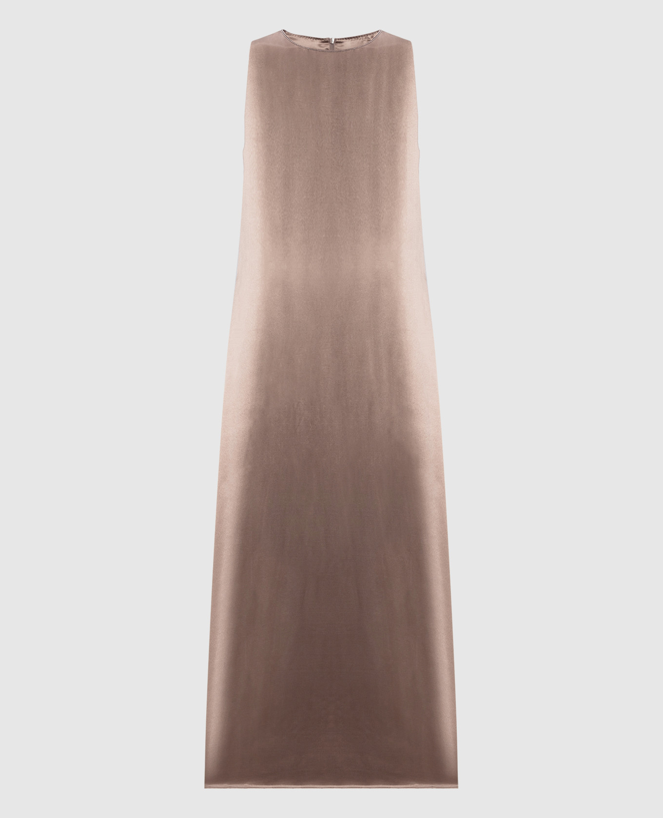 Beige midi dress with monil chain Peserico