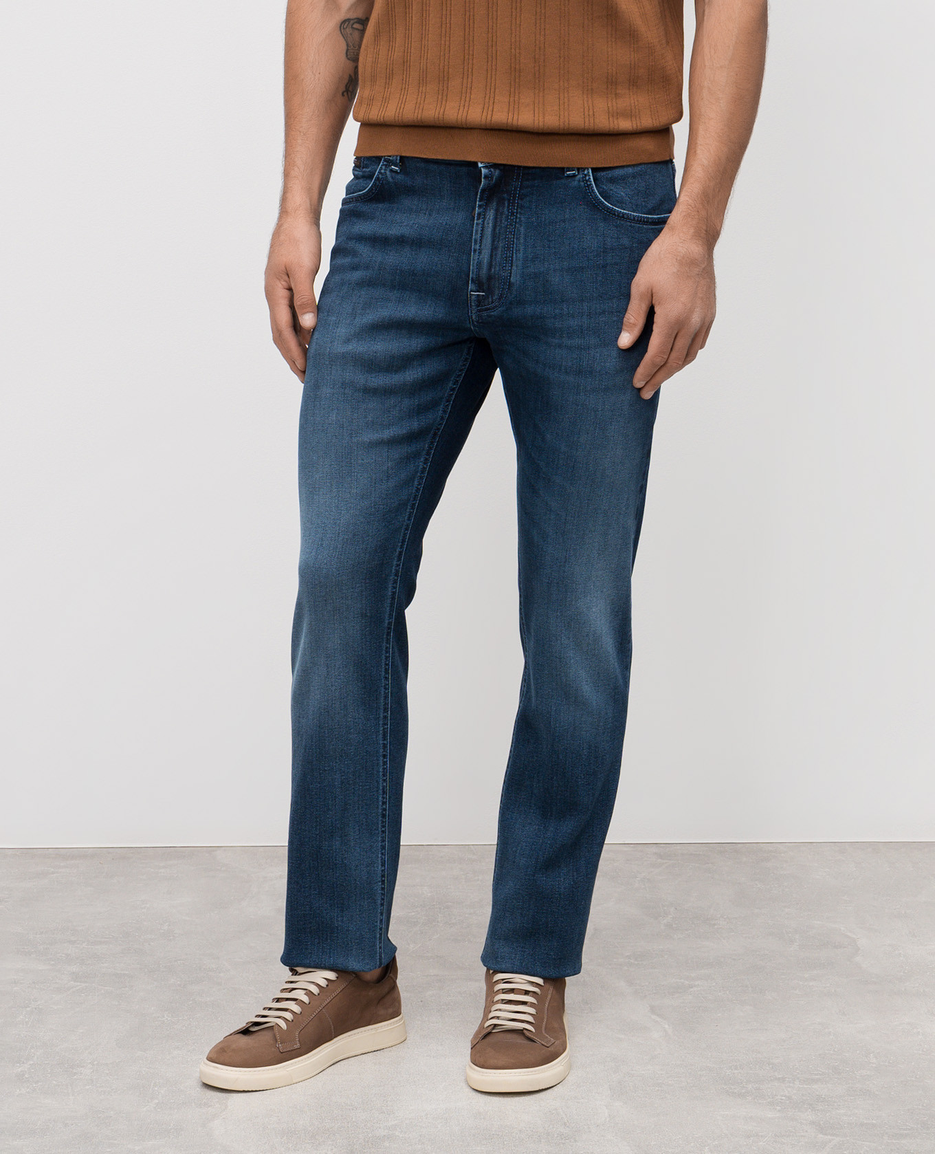

Blue jeans with a worn effect Stefano Ricci