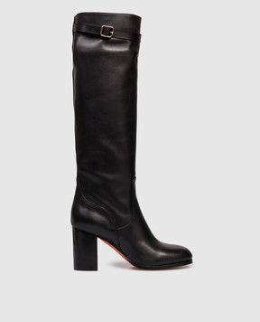 Santoni Black leather boots WSNU71746HI3NDYL