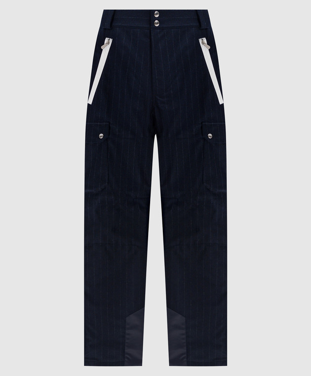 Brunello Cucinelli - Blue striped wool ski pants M208MKP05