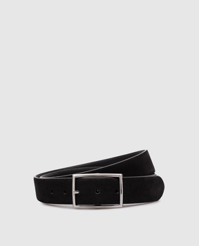 MooRER HOWARD black nubuck belt HOWARDPN1